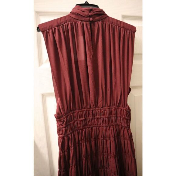 Derek Lam Burgundy Midi Dress XL sizing - Picture 7 of 13